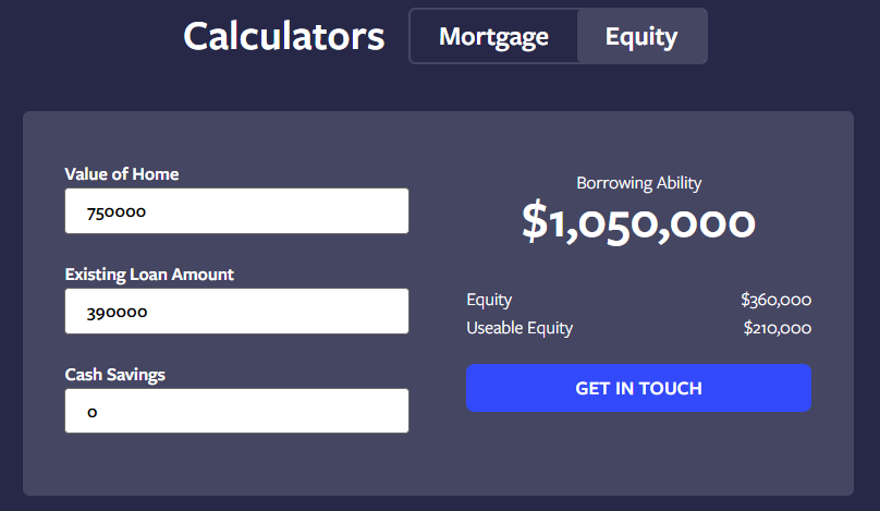 Calculate your useable equity for a new build